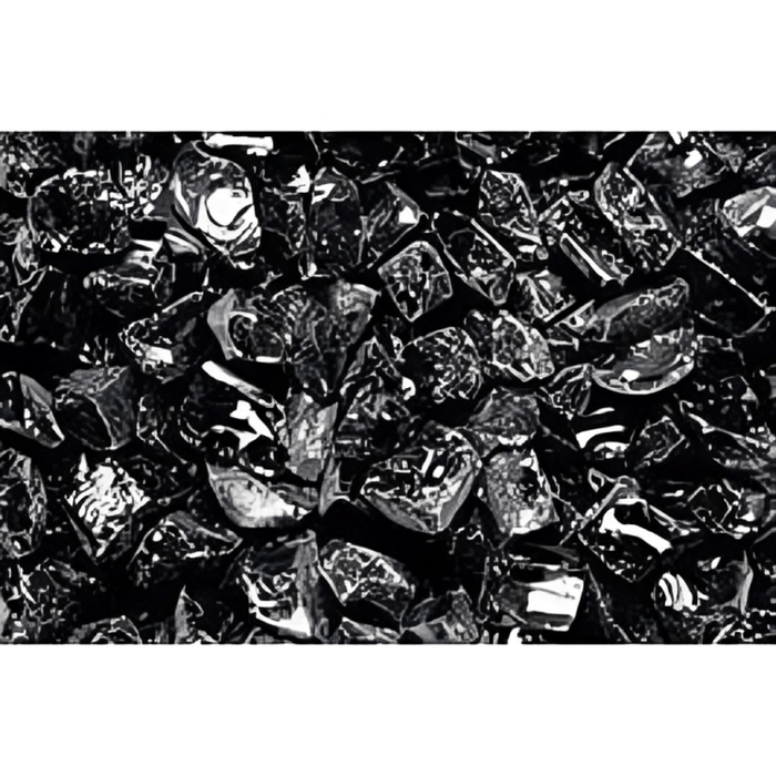 Superior 10 Lbs. Onyx Black Large Crushed Glass Series Gas Fireplaces