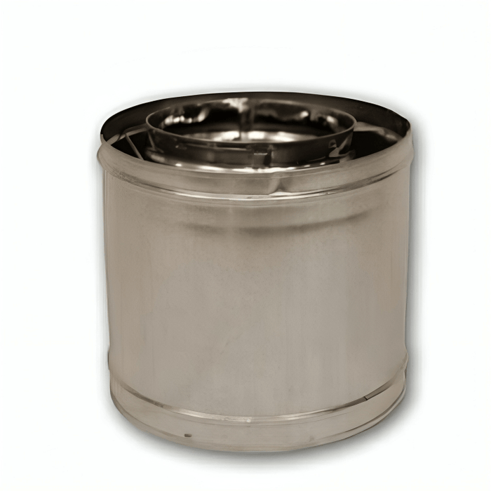 Superior 12-inch Section Double Wall Pipe Snap Lock for 8-inch Wood-Burning Chimney