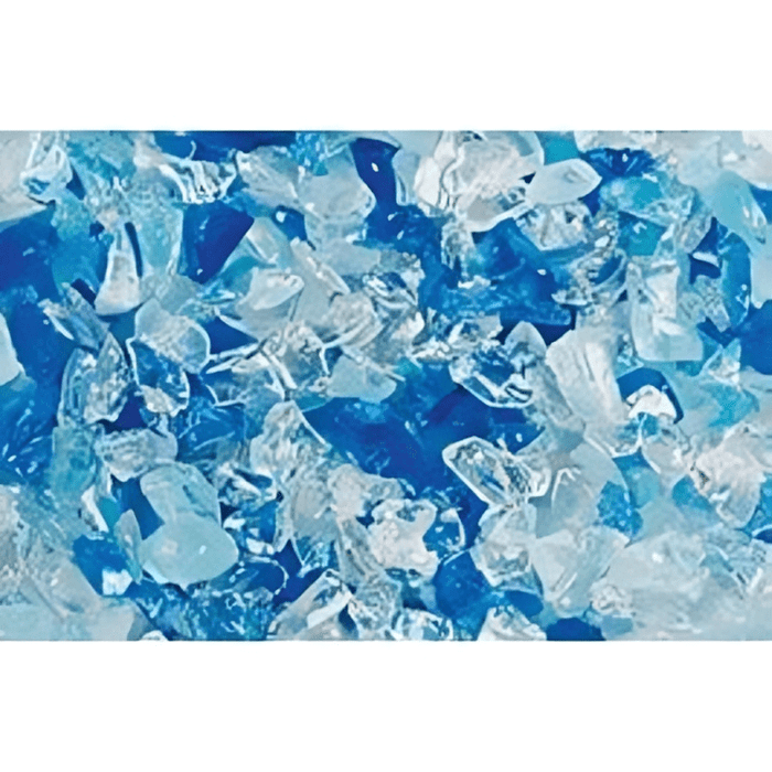 Superior 15 Lbs. Sapphire Blue Large Crushed Glass for Fireplaces