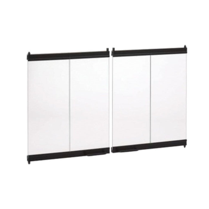 Superior 50-inch Black Bi-Fold Glass Door for and Wood Burning Fireplaces