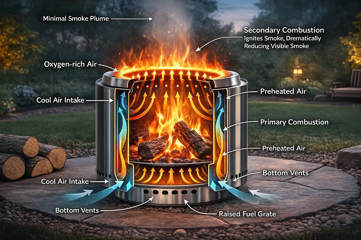How Do Smokeless Firepits Work