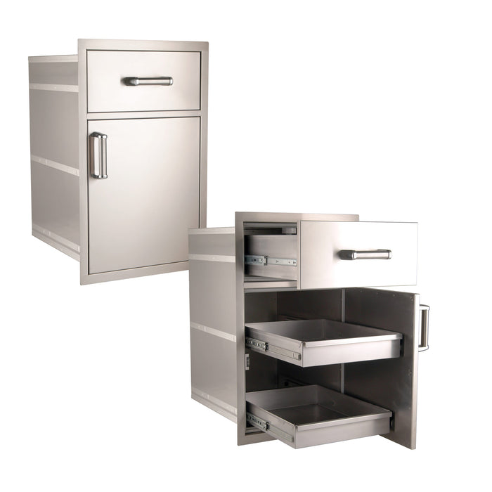 Access Door & Double Drawer Combo W/ Soft Close, 30", Fire Magic