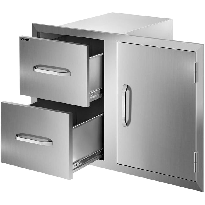 Access Door & Double Drawer Combo W/ Soft Close, 30", Fire Magic