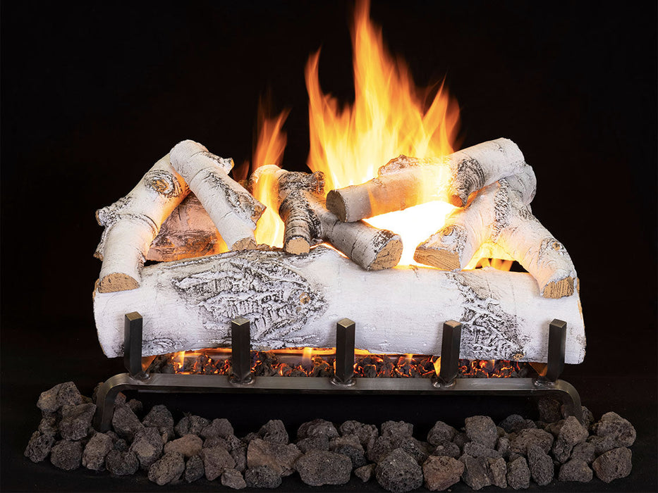 Superior Fireplace Vented Gas Logs | Dual-Burner | Front-View