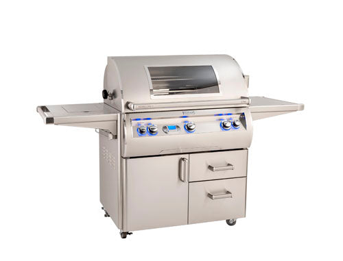 Echelon Diamond Freestanding Natural Gas Grill with Side Burner One Infrared Burner Rotisserie & Digital Thermometer, 36", Fire Magic