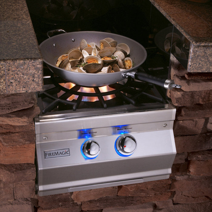 Echelon Power Burner with Porcelain Cast Iron Grid, Natural Gas, Fire Magic