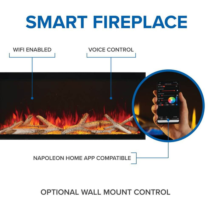 Napoleon Astound 74" FlexMount Electric Fireplace | NEFL74AB