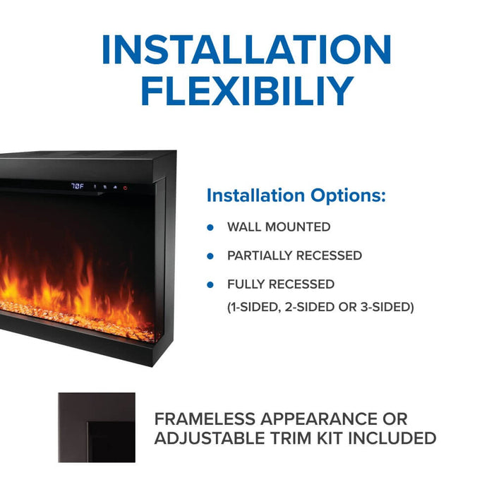 Napoleon Astound 74" FlexMount Electric Fireplace | NEFL74AB