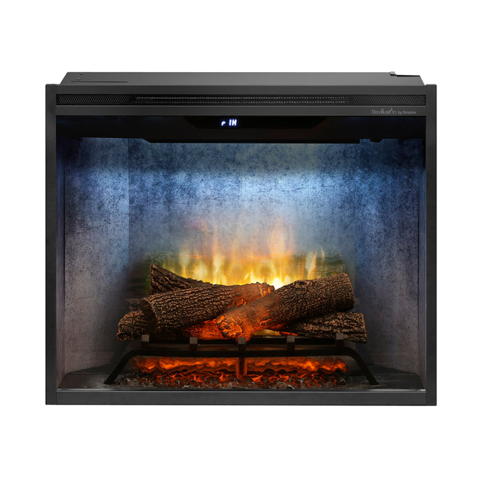 Dimplex Revillusion 30" Built-In Firebox Weathered Concrete with Glass Pane and Plug Kit included