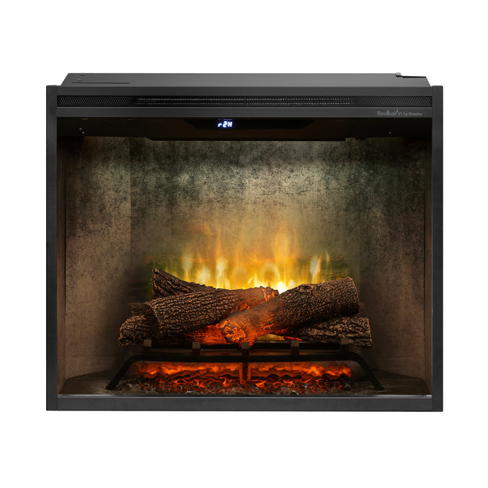 Dimplex Revillusion 30" Built-In Firebox Weathered Concrete with Glass Pane and Plug Kit included