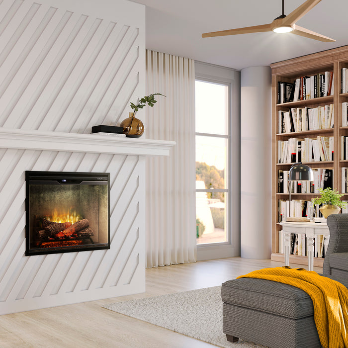 Dimplex Revillusion 30" Built-In Firebox Weathered Concrete with Glass Pane and Plug Kit included