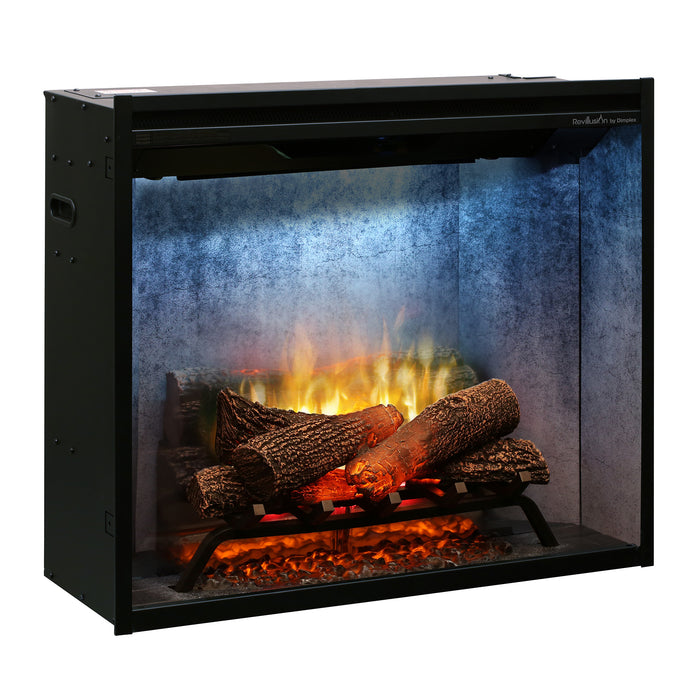 Dimplex Revillusion 30" Built-In Firebox Weathered Concrete with Glass Pane and Plug Kit included