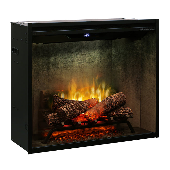 Dimplex Revillusion 30" Built-In Firebox Weathered Concrete with Glass Pane and Plug Kit included