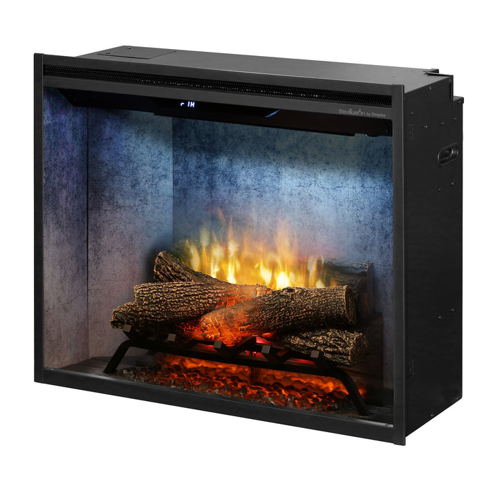 Dimplex Revillusion 30" Built-In Firebox Weathered Concrete with Glass Pane and Plug Kit included