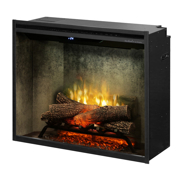 Dimplex Revillusion 30" Built-In Firebox Weathered Concrete with Glass Pane and Plug Kit included