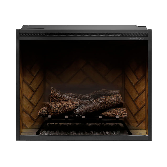 Dimplex Revillusion 30" Built-In Firebox Herringbone with Glass Pane and Plug Kit included