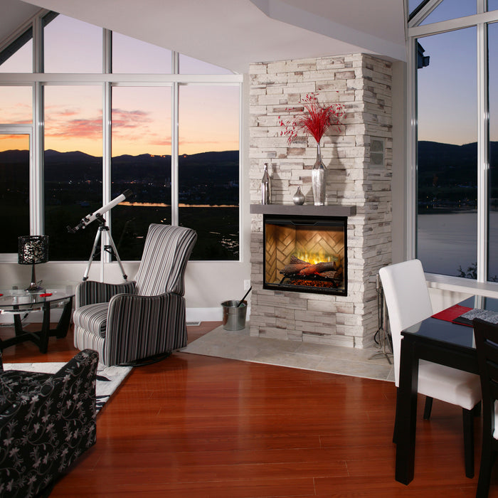 Dimplex Revillusion 30" Built-In Firebox Herringbone with Glass Pane and Plug Kit included