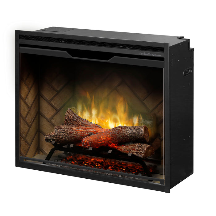 Dimplex Revillusion 30" Built-In Firebox Herringbone with Glass Pane and Plug Kit included