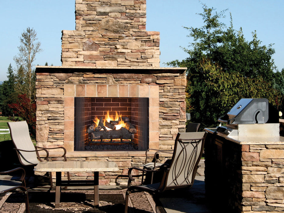 Superior Fireplace Vented Gas Logs | Dual-Burner | Front-View