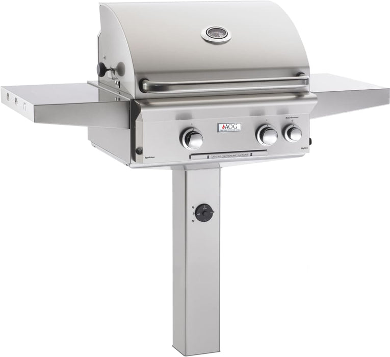 American Outdoor Grill 2-Burner Natural Gas Grill On In-Ground Post, American Outdoor Grill, "T" Series, 24", 24NGT-00SP BBQ