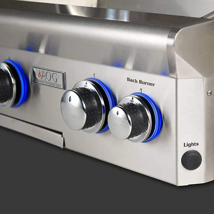 American Outdoor Grill Burner Built-In Natural Gas Grill With Rotisserie, American Outdoor Grill, "L" Series, 24", 24NBL BBQ