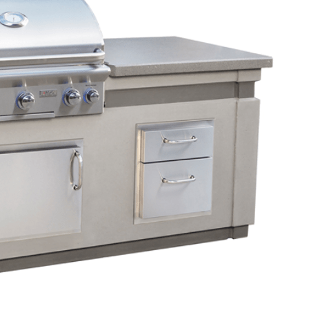 American Outdoor Grill Double Drawer for Outdoor Grilll, Double Wall, Built-in , Stainless Steel, 14.5", American Outdoor Grill, 16-15-DSSD Drawer