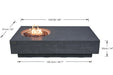Elementi Elementi Metropolis Fire Table OFG104DG Fire Table