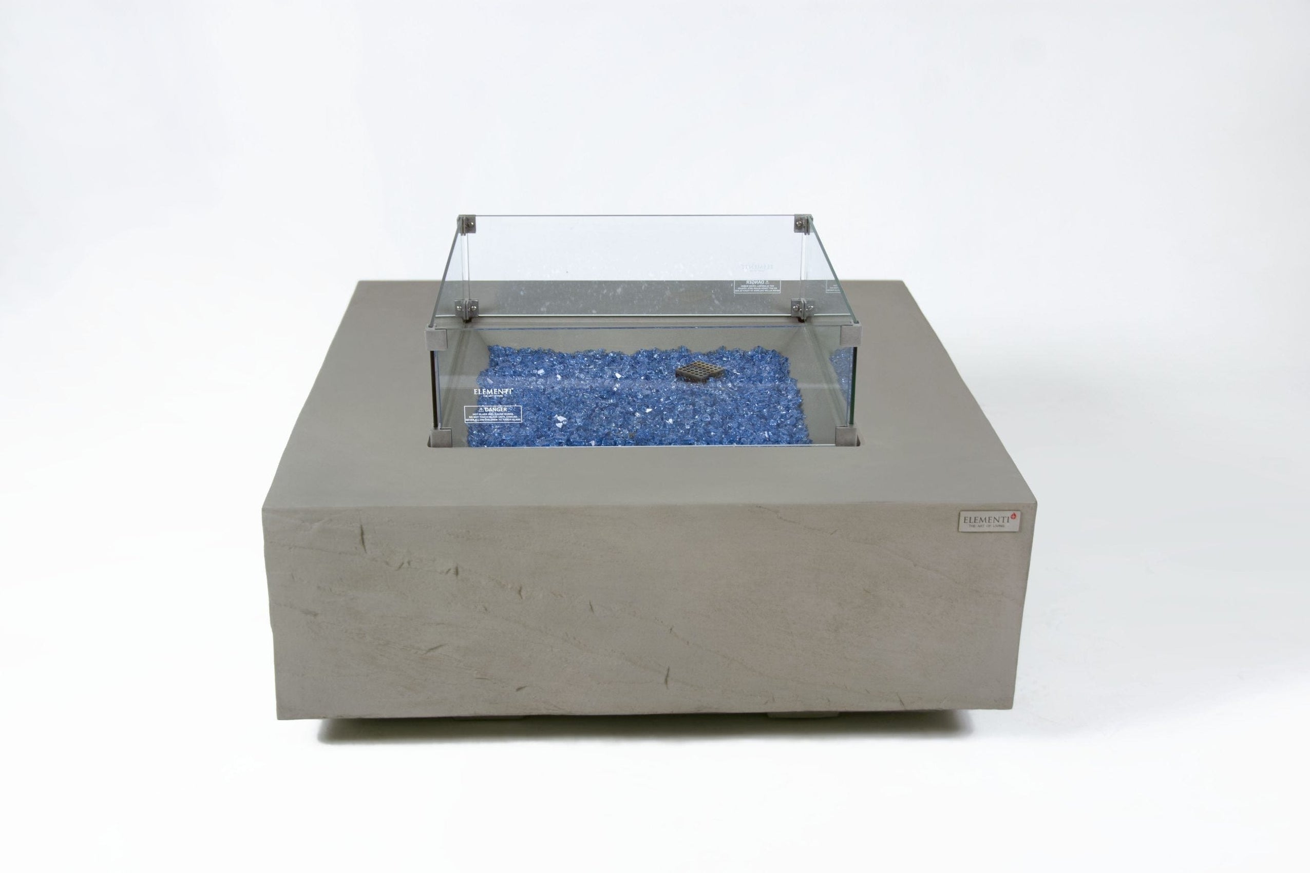 Capertee, Roraima & Uluru Fire Table, Elementi Plus, Square, Grey, 40 ...