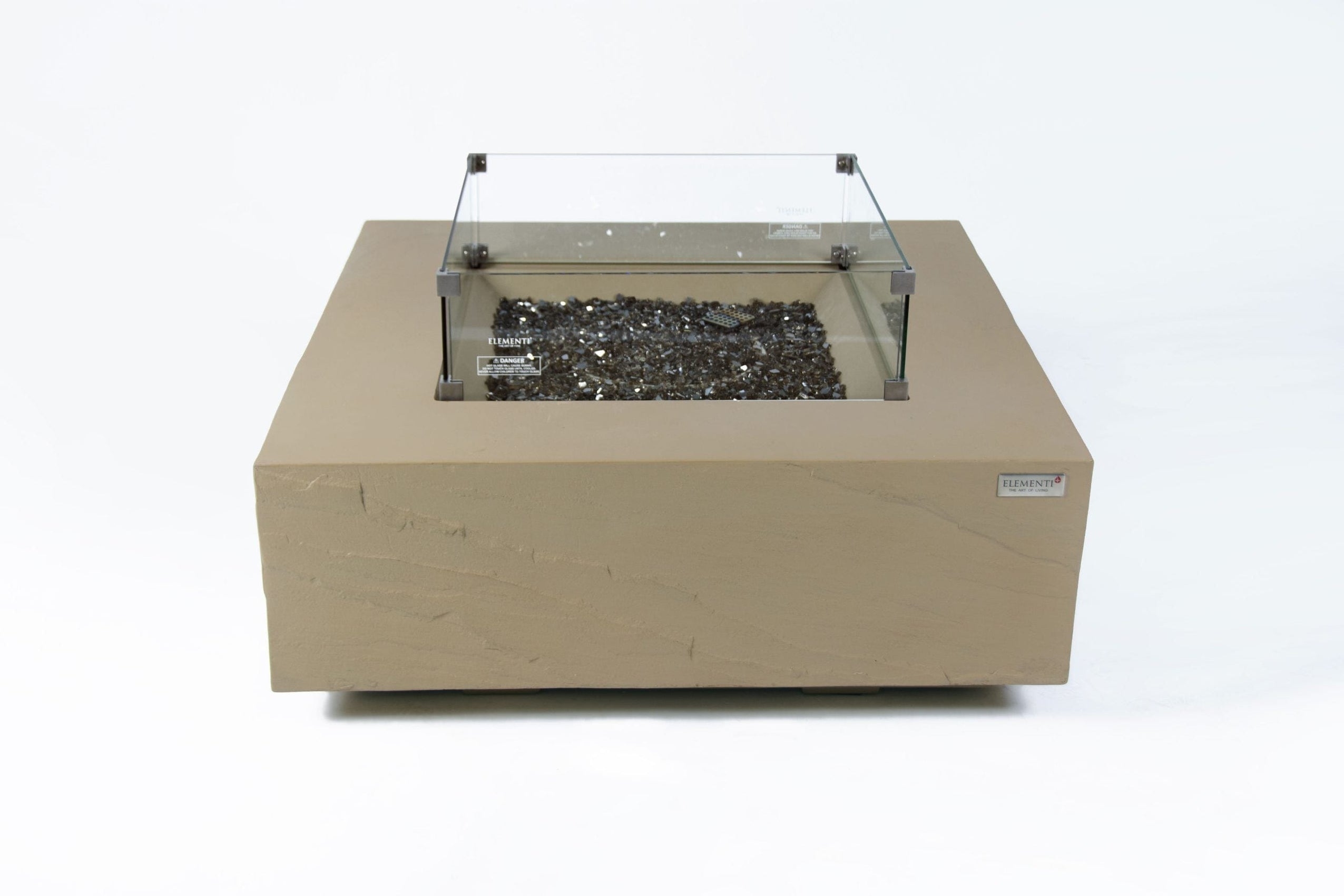 Uluru Fire Table, Elementi Plus, Square, Sunlight Yellow, 40