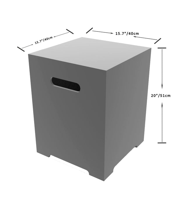 Elementi Square Tank Cover ONB021 LG Fire Pits