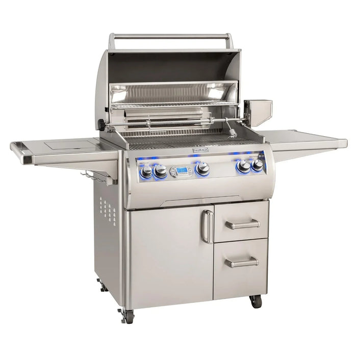 Echelon Diamond Freestanding Natural Gas Grill with Side Burner Rotisserie & Digital Thermometer 30", Fire Magic