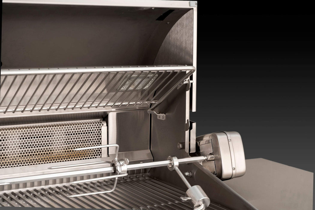 Aurora Charcoal Combo Grill W/ Infrared burner & Rotisserie Kit + Analog Thermometer, Natural Gas, Built In, 36", Fire Magic