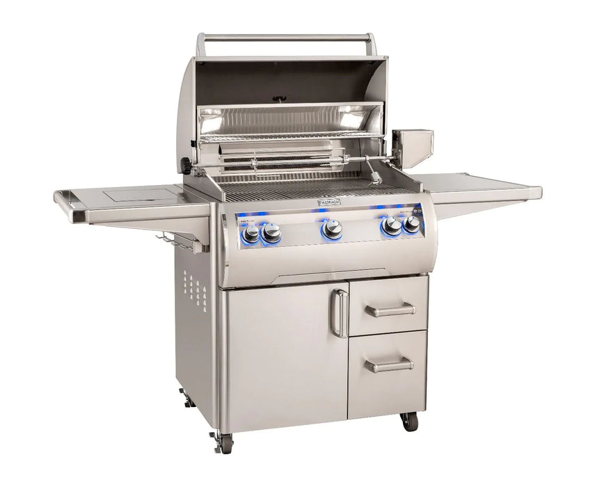 Echelon Diamond Freestanding Grill, Single Side Burner, Backburner, Rotisserie Kit, 1 Sear Burner and Analog Thermometer, Natural Gas , 30", Fire Magic