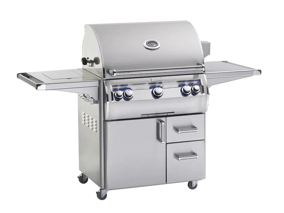 Echelon Diamond Freestanding Grill, Single Side Burner, Backburner, Rotisserie Kit, 1 Sear Burner and Analog Thermometer, Natural Gas , 30", Fire Magic