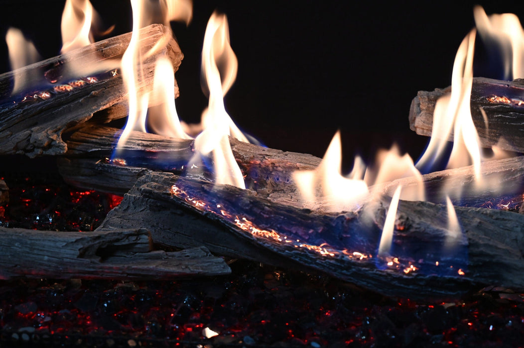 Grand Canyon Bedrock Traditional 72" Drop-In Gas Burner Featuring Glowfire Logs