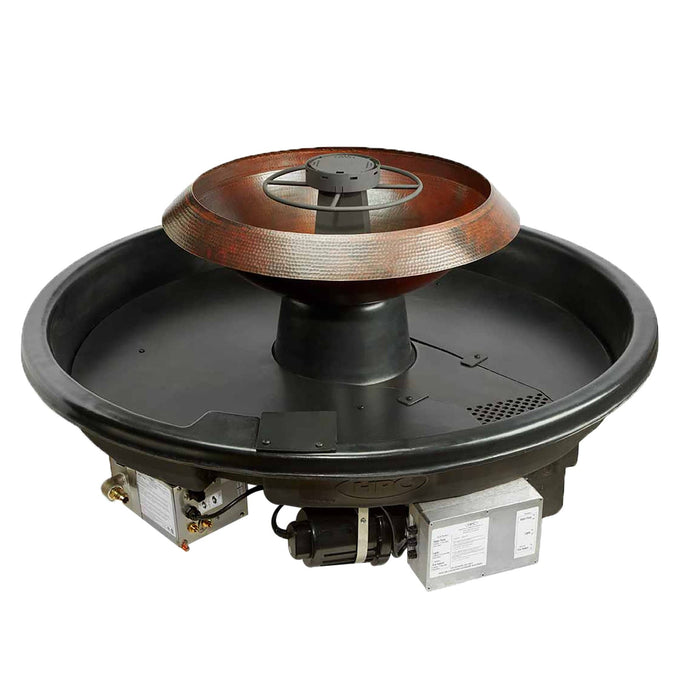 HPC Fire H2Onfire Fire and Water Insert by HPC Fire Submersible Fire Feature Components 360 Degree Scupper / Natural Gas / Hammered Copper