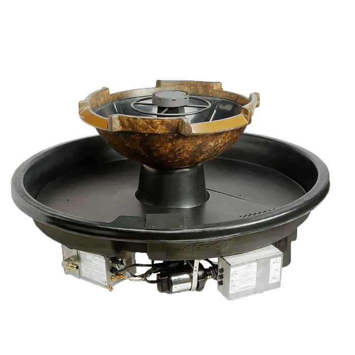 HPC Fire H2Onfire Fire and Water Insert by HPC Fire Submersible Fire Feature Components 4 Scuppers / Natural Gas / Burnt Sienna