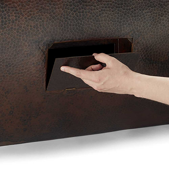 HPC Fire Hammered Copper Phoenix Trough Torpedo Fire Bowl 47" x 25" by HPC Fire Gas Fire Pits