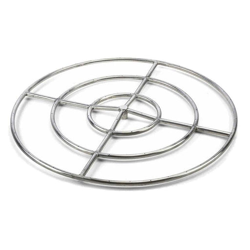 HPC Fire Round Stainless Steel Fire Ring by HPC Fire Fire Pit Rings 36" / High Capacity / Natural Gas
