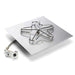 HPC Fire Square Fire Pit Insert 30" with 24" Penta Burner Push Button Ignition by HPC Fire Fire Pit Pan and Burner Kit
