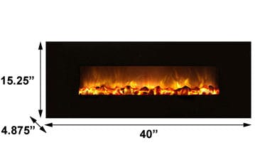 Modern Flames Modern Flames 40-In Slim Fire Built-In Electric Fireplace Built-In Electric Fireplaces