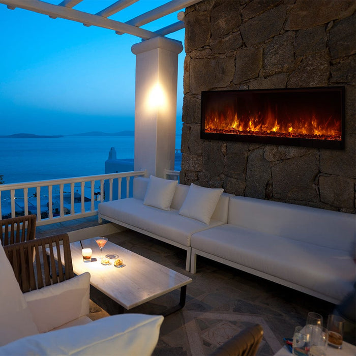 Modern Flames Modern Flames 60-In Nova Indoor/Outdoor Built-In Electric Fireplace Built-In Electric Fireplaces
