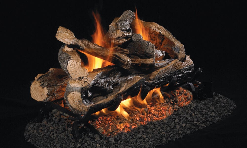 Real Fyre  Rugged Split Oak 24-inches See-Thru Vented Gas Log Set