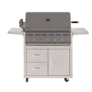 Summerset 32-inch Fully Assembled Door & 2-Drawer Combo Grill Cart for TRL Series