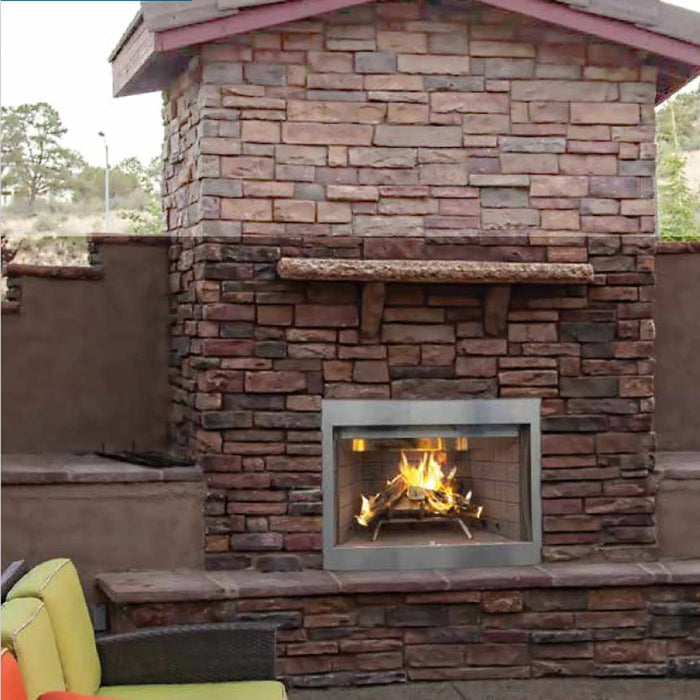Superior 36" Traditional Wood Burning Outdoor Fireplace | WRE4536