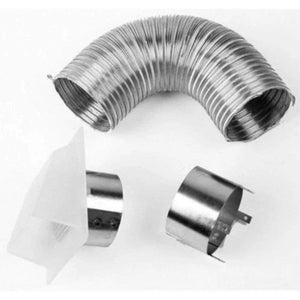 Superior Outside Air Kit Collar, Hood and 3' Flex Pipe for Floor Venting