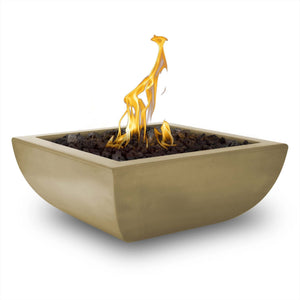 24" Avalon Fire Bowl - GFRC Concrete - Brown Finish