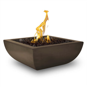 24" Avalon Fire Bowl - GFRC Concrete - Chocolate Finish