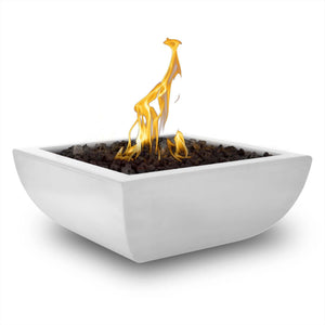 24" Avalon Fire Bowl - GFRC Concrete - White Finish