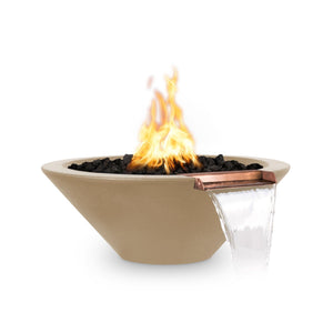 24" Cazo Fire & Water Bowl - Brown Finish
